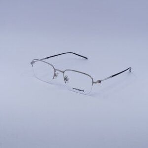 Montblanc MB0131O 001 Eyeglasses Silver/Black 52mm Rectangle Frame